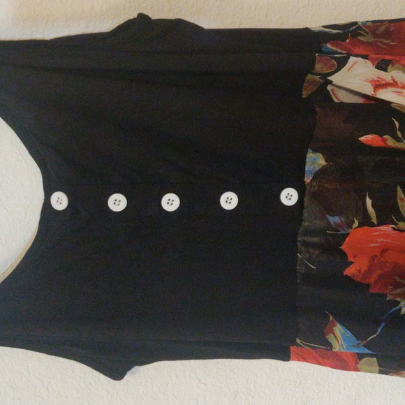 1X Rose Gal Hi lo floral dress - Picture 3 of 4